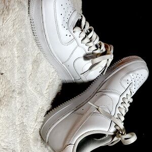 White Air Force ones men’s size eight and a half
